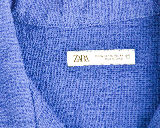 Zara - Shirt - Blue - size: XL