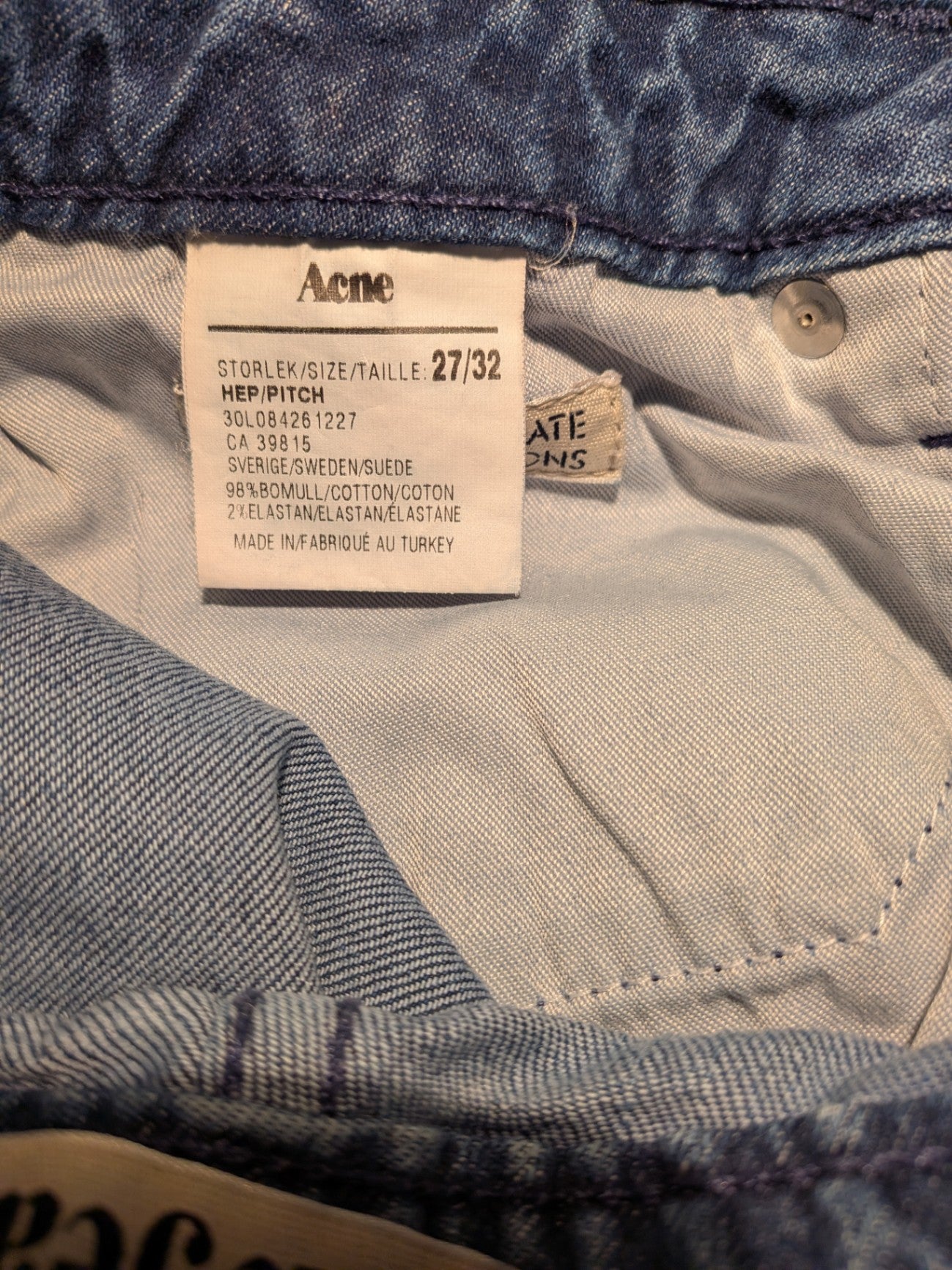Acne Jeans Jeans 27/32 Blue