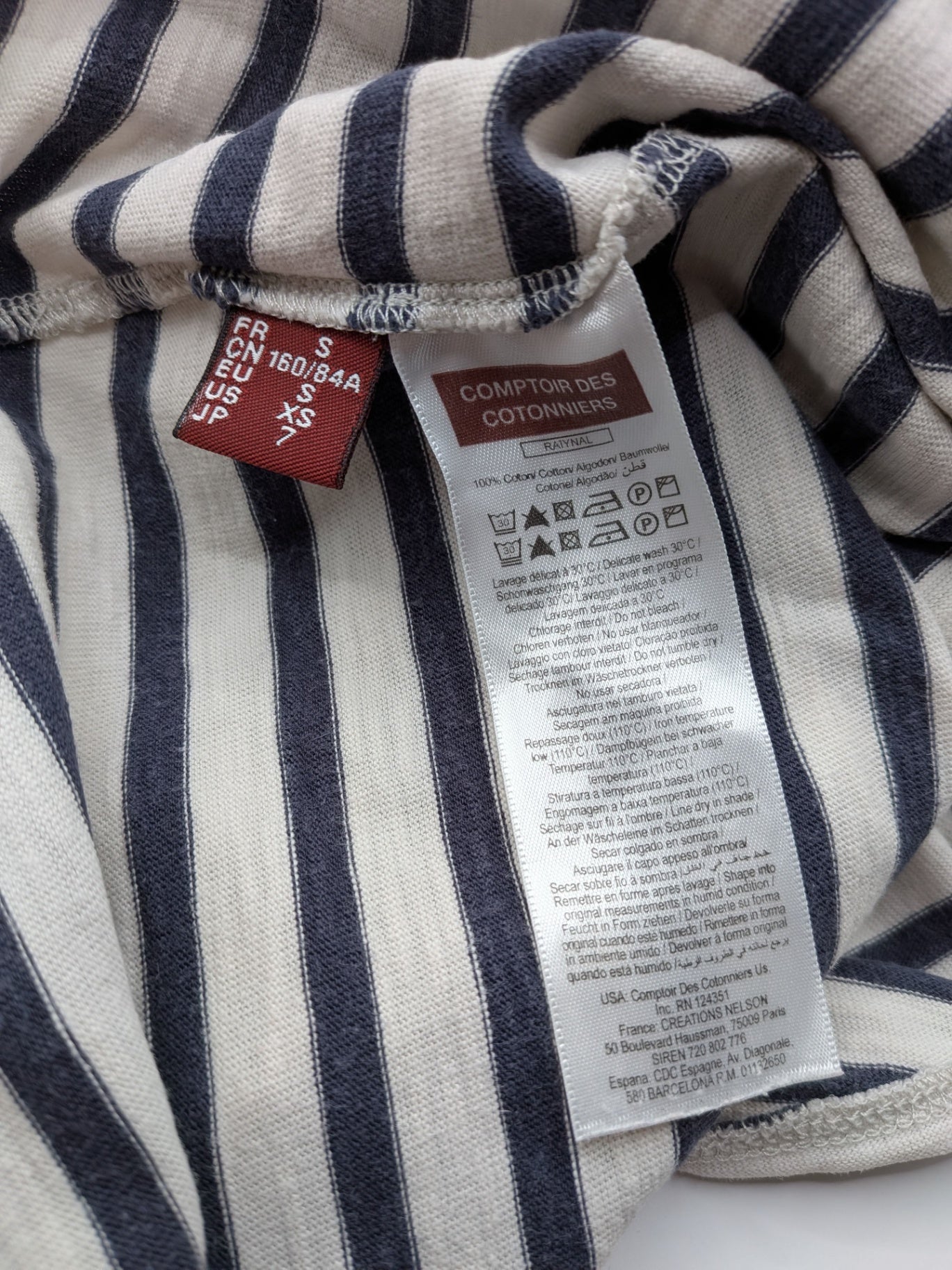 Comptoir des Cotonniers Shirt S Grey and White