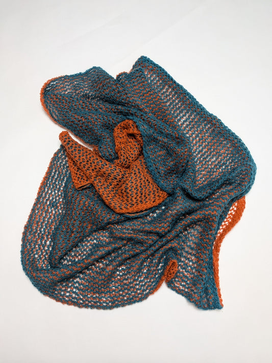 Unknown Scarf Orange and Blue