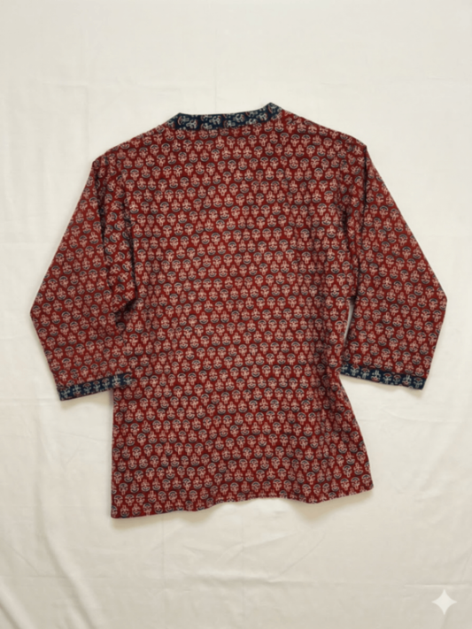Calypso Shirt 1 Red and Navy Blue