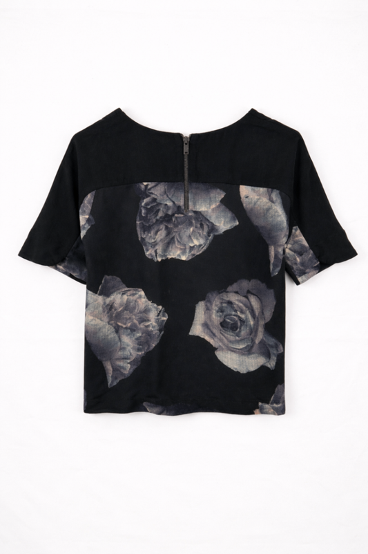 Vero Moda Blouse XS Black with floral pattern