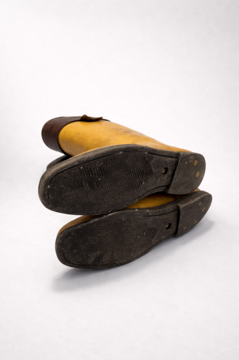 Celine Boots 40 Yellow and Brown