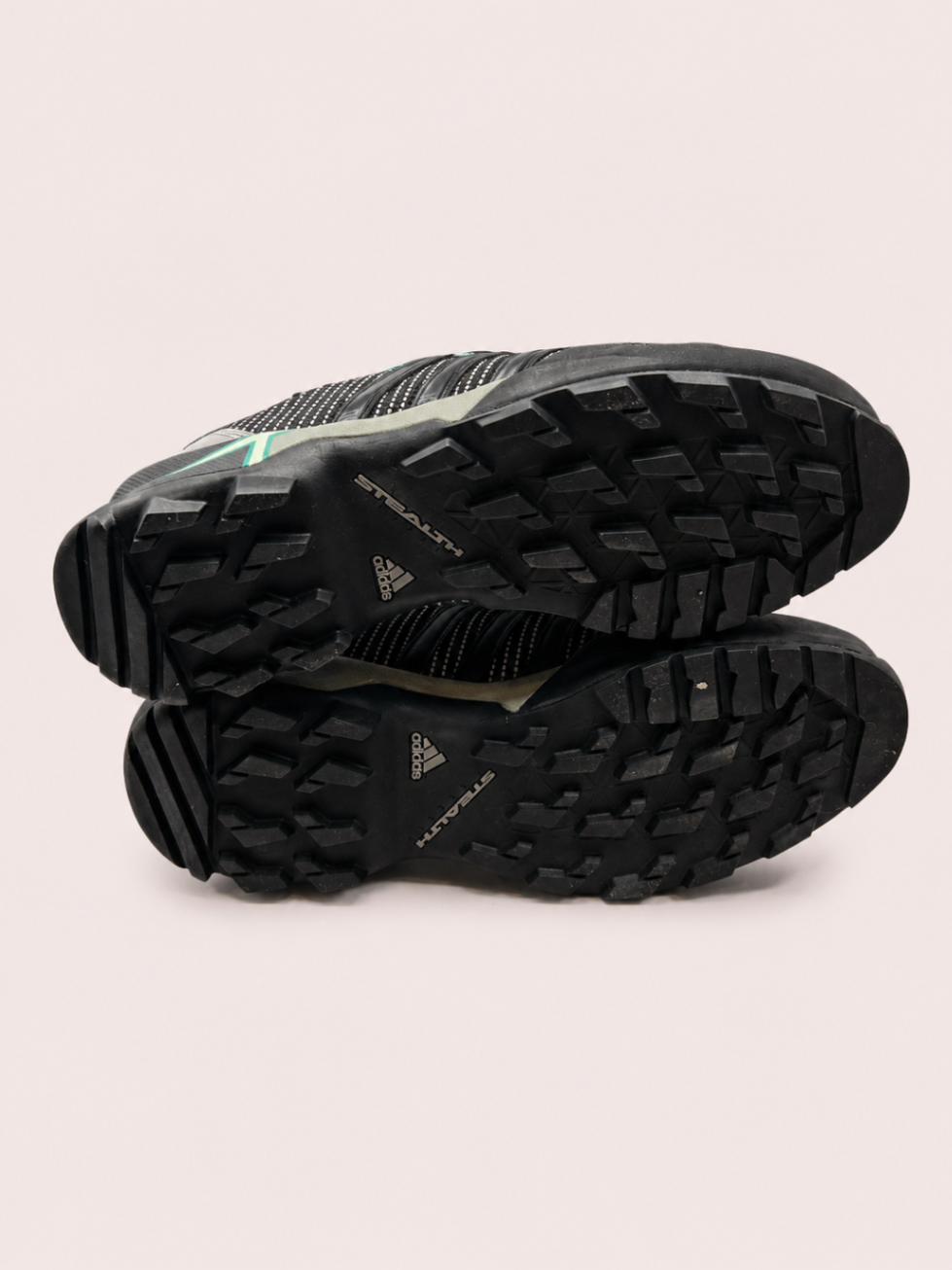 adidas Trail Running Shoes Black with teal accents