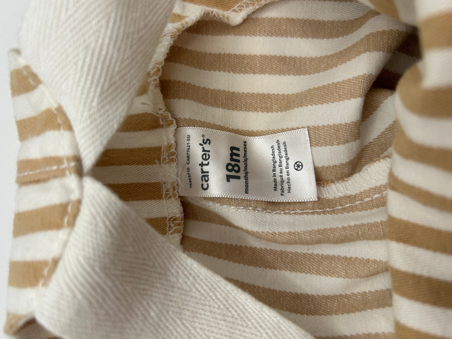 Carters Jumpsuit Beige and white