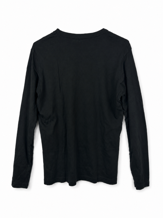 TEYM Black Long Sleeve T-Shirt S | 100% Organic Cotton Made in Portugal Minimalist Premium Basic