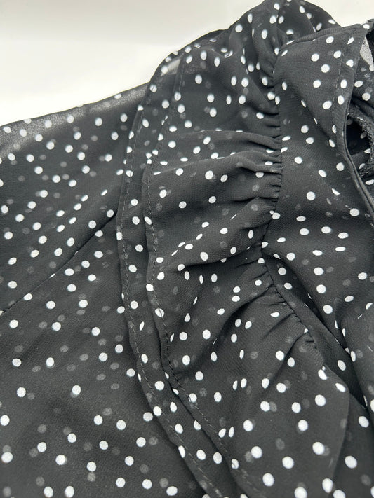 Loavies Dress M Black with white dots