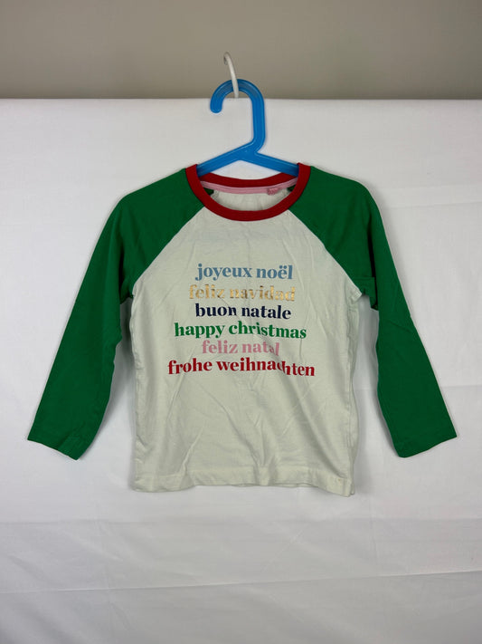 Boden Long Sleeve T-Shirt 116 White, Green, Red, Blue, Gold, Pink