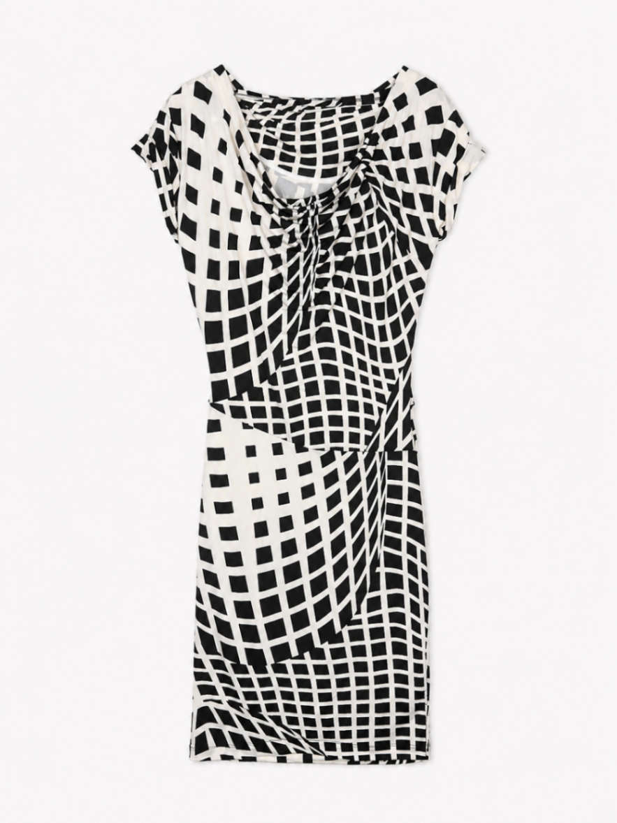 Mango Suit Dress M Black and White
