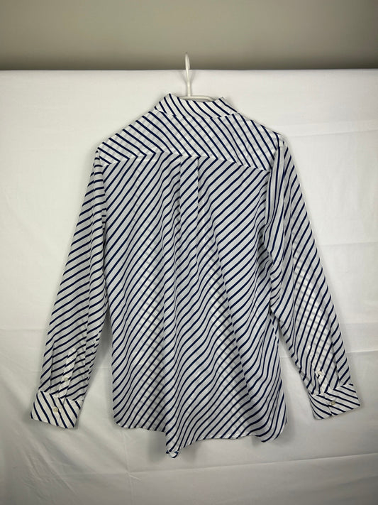 Banana Republic Shirt M White and navy blue