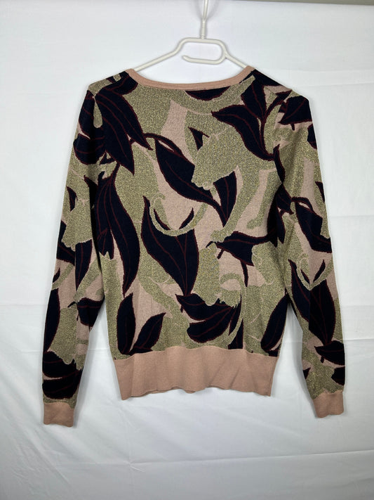 ANN TAYLOR Sweater M Beige, Black, Burgundy, Gold