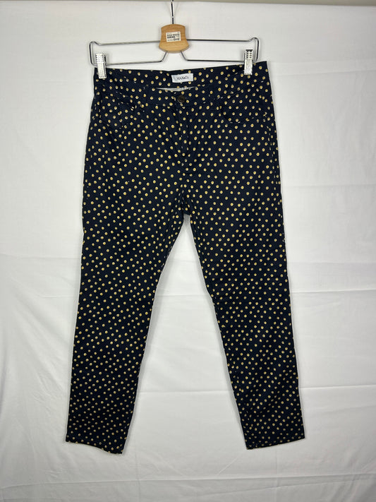 MAX & Co. Jeans M Navy blue with beige polka dots