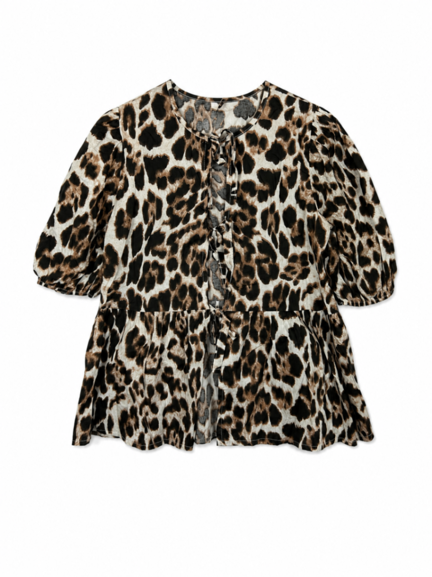 Blouse M Beige and Black