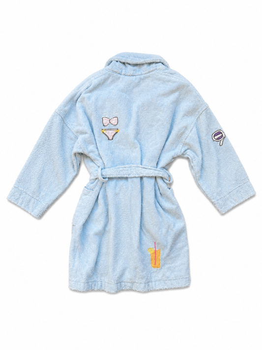 Aegean Apparel Bathrobe L Light blue