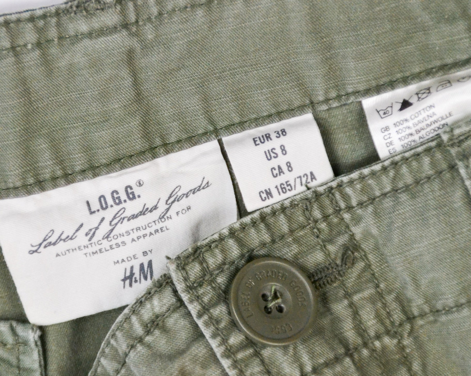 L.O.G.G. By H&M - Skirt - Green - size: 38