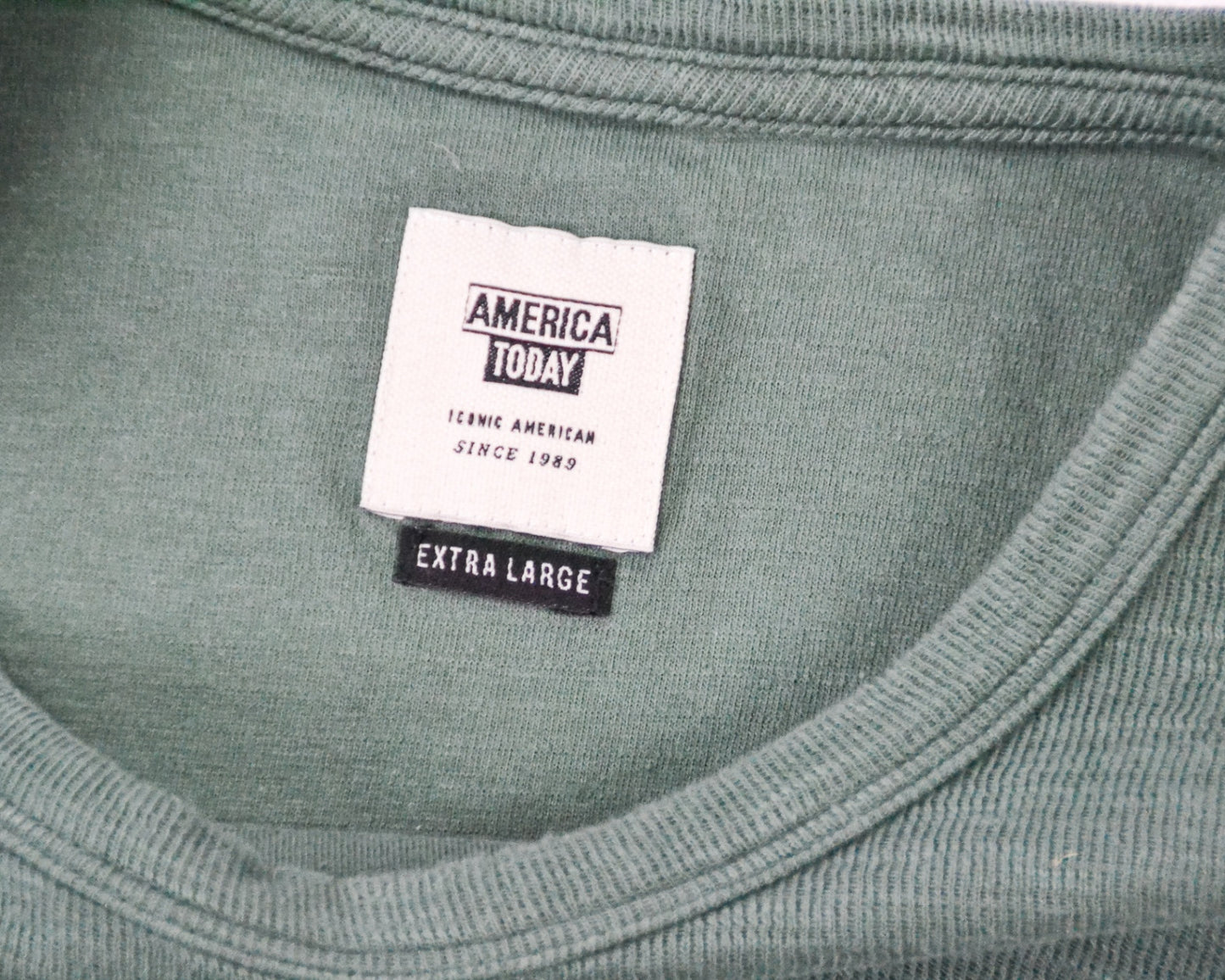 America Today - Long Sleeve T-Shirt - Sage Green - size: XL