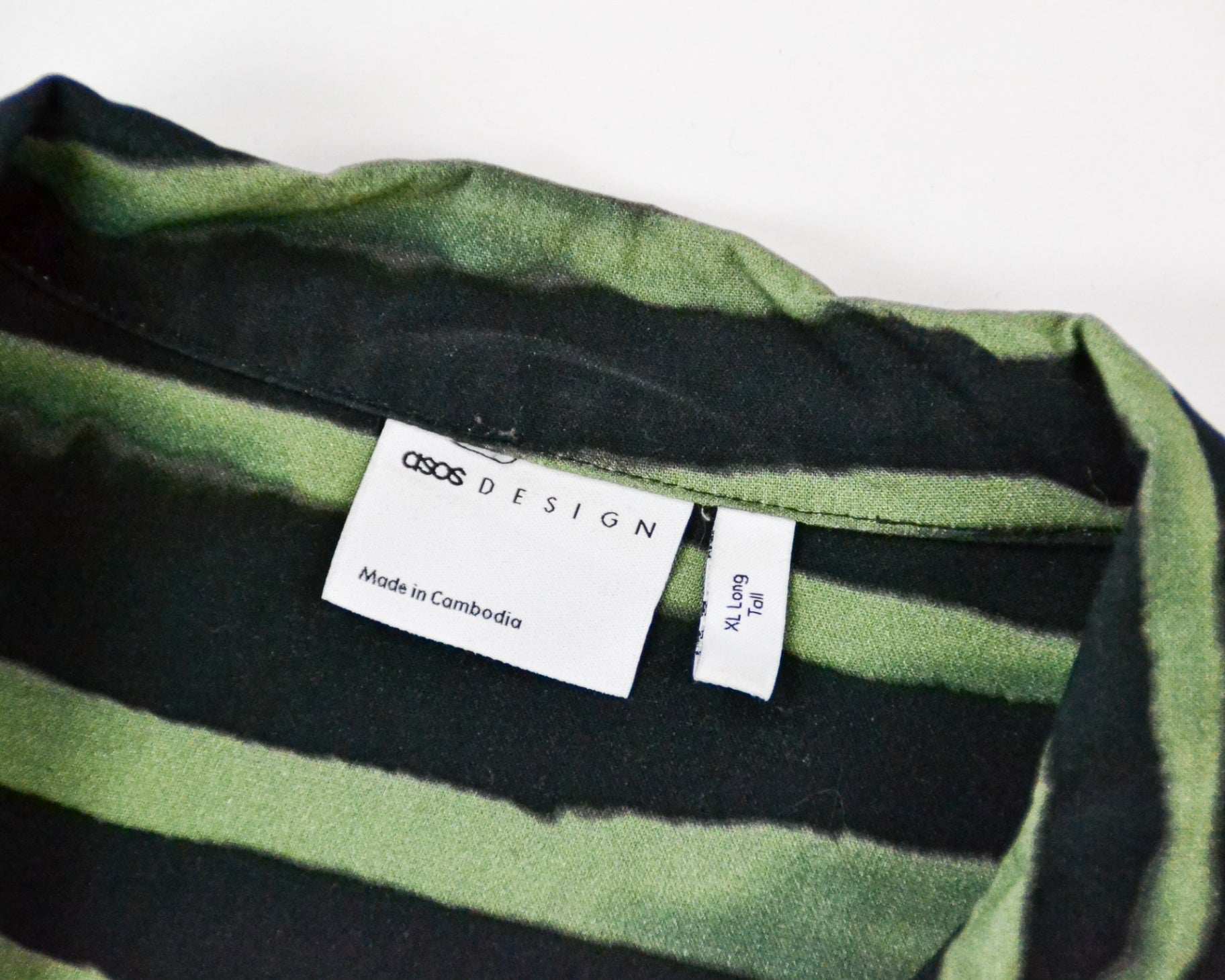 ASOS DESIGN - Shirt - Green And Black - size: XL