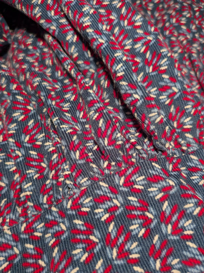 Okaidi Skirt 140cm Navy Blue with Red and White Pattern
