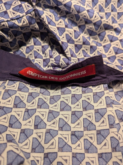 Comptoir Des Cotonniers Blouse 38 Blue and cream