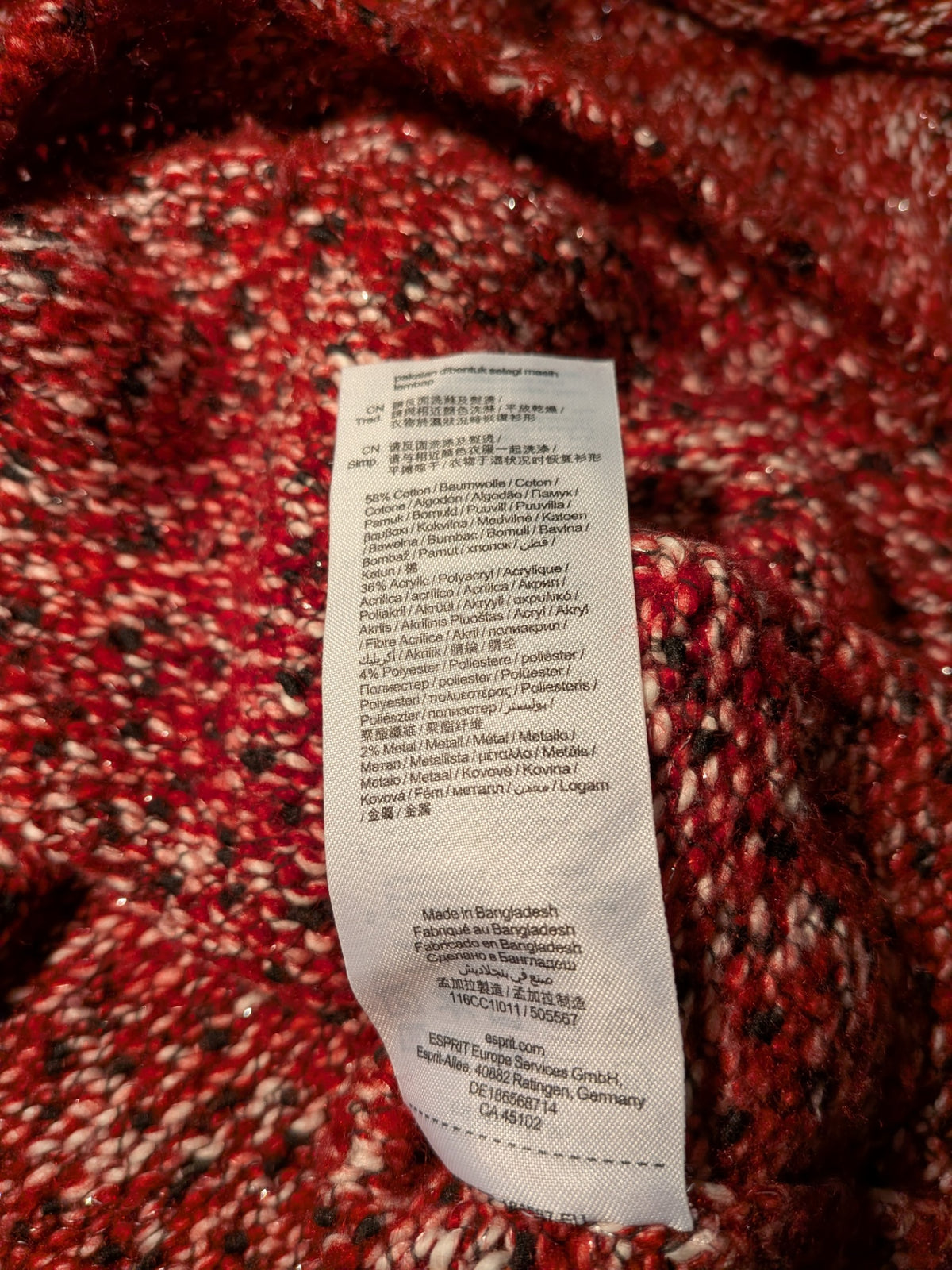 EDC Esprit Sweater S - Small Red