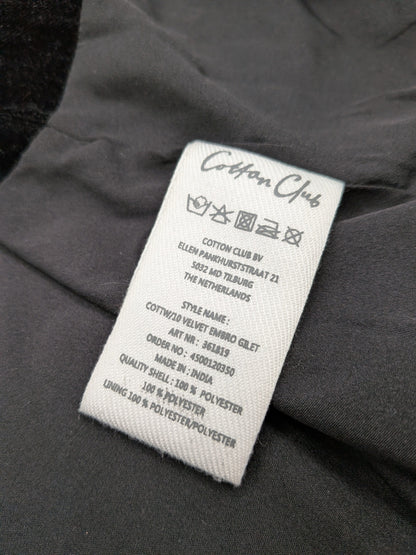 Cotton Club Vest M - Medium Black and Gold