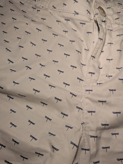 Esprit Shorts 38 White with navy blue pattern