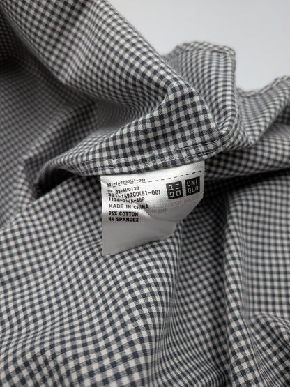 Uniqlo Shirt L Black and White Check