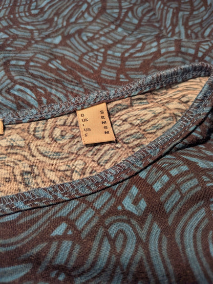 Esprit Long Sleeve Shirt S Brown and Blue