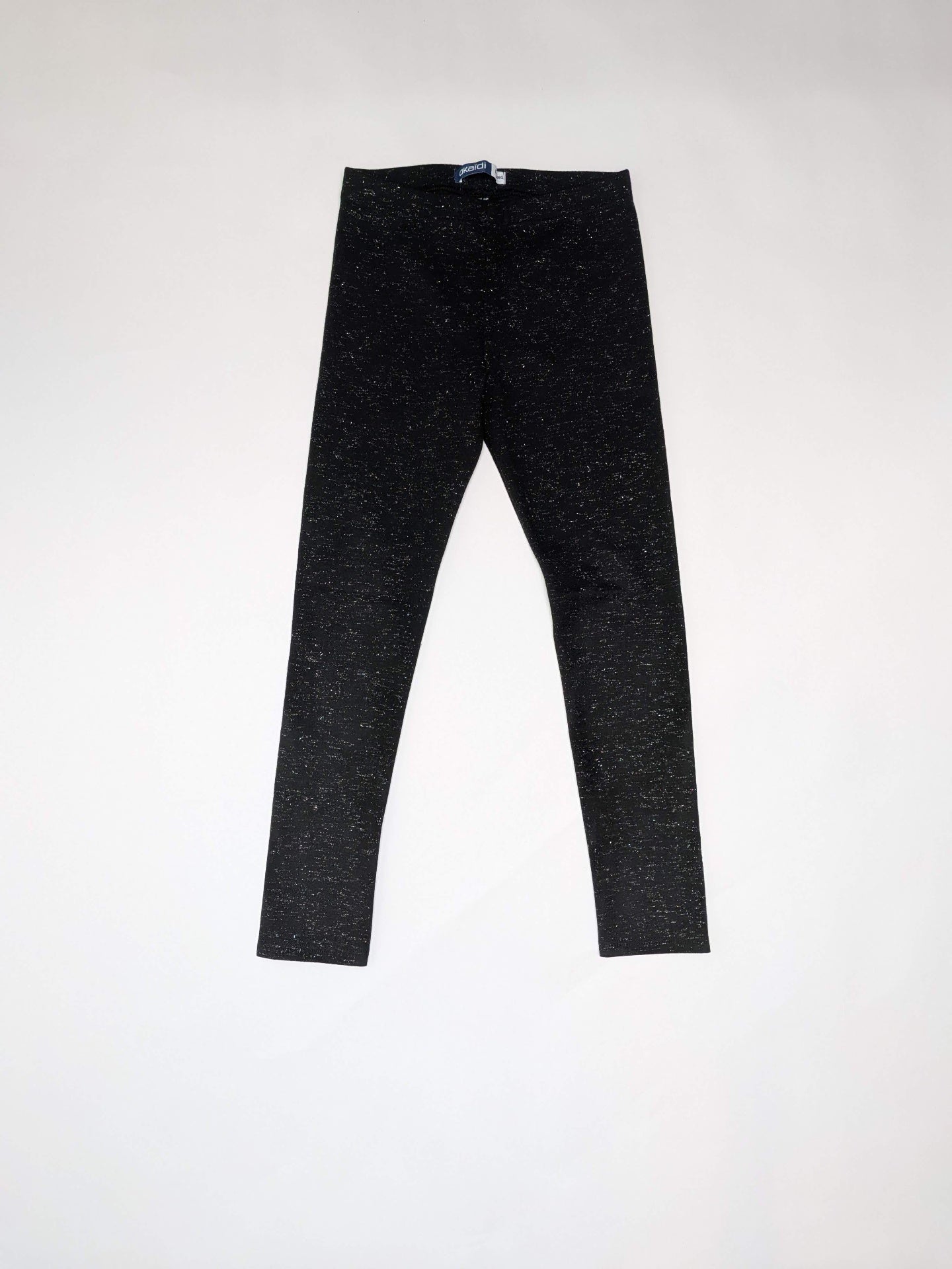 Okaidi Pants 140cm Black with metallic shimmer