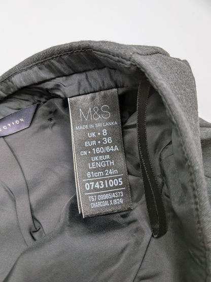 Marks & Spencers Collection Skirt 36 Dark Gray