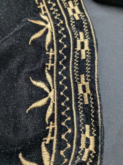 Cotton Club Vest M - Medium Black and Gold