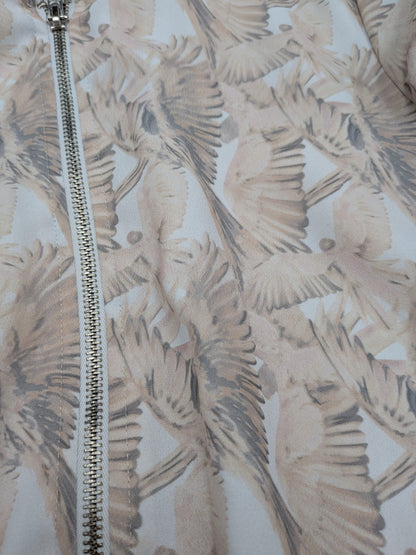 Vero Moda Jacket S Beige and cream with a leaf pattern