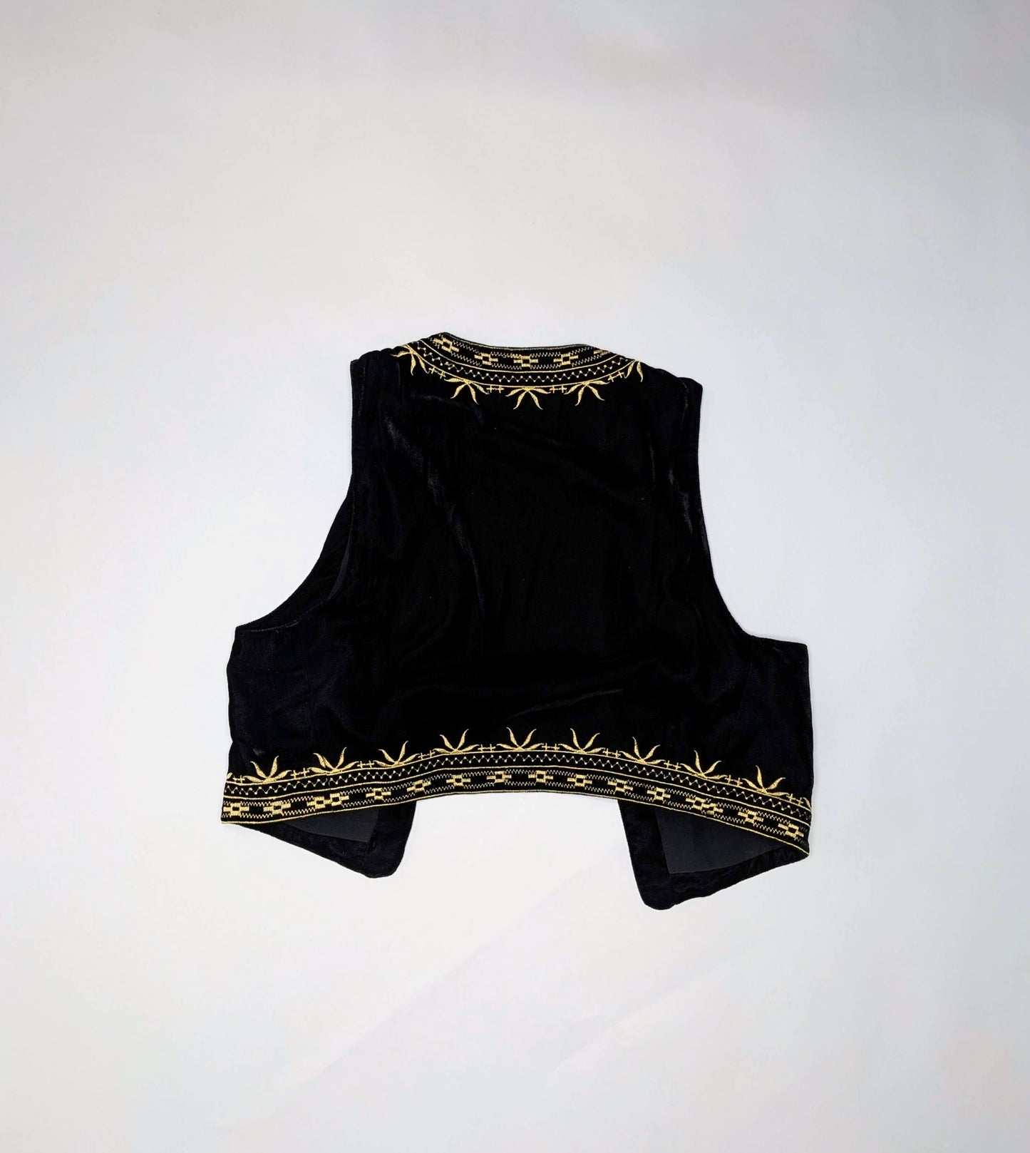Cotton Club Vest M - Medium Black and Gold