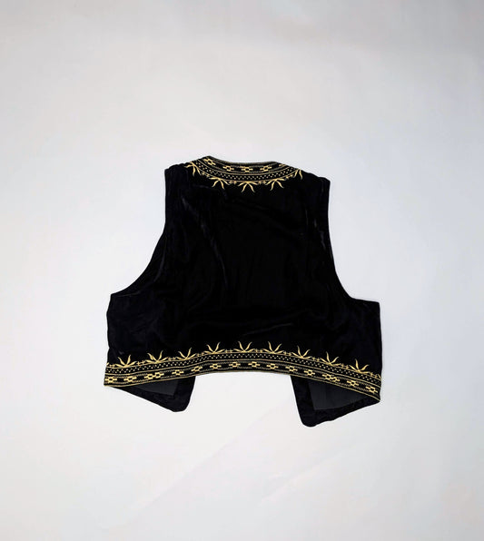 Cotton Club Vest M - Medium Black and Gold