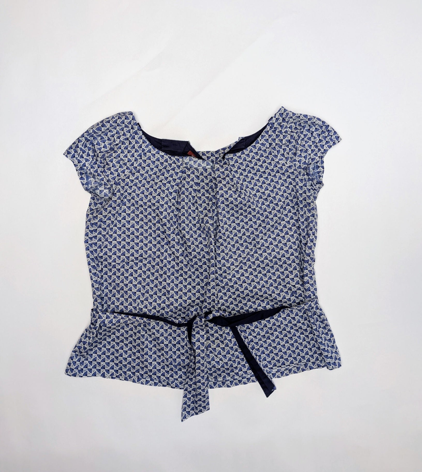 Comptoir Des Cotonniers Blouse 38 Blue and cream