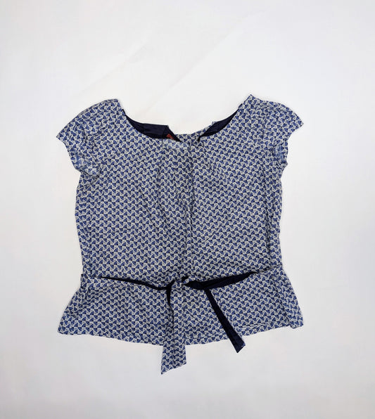 Comptoir Des Cotonniers Blouse 38 Blue and cream
