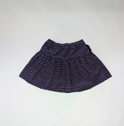 Okaidi Skirt 140cm Navy Blue with Red and White Pattern