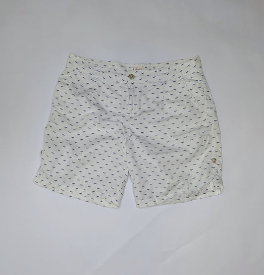 Esprit Shorts 38 White with navy blue pattern