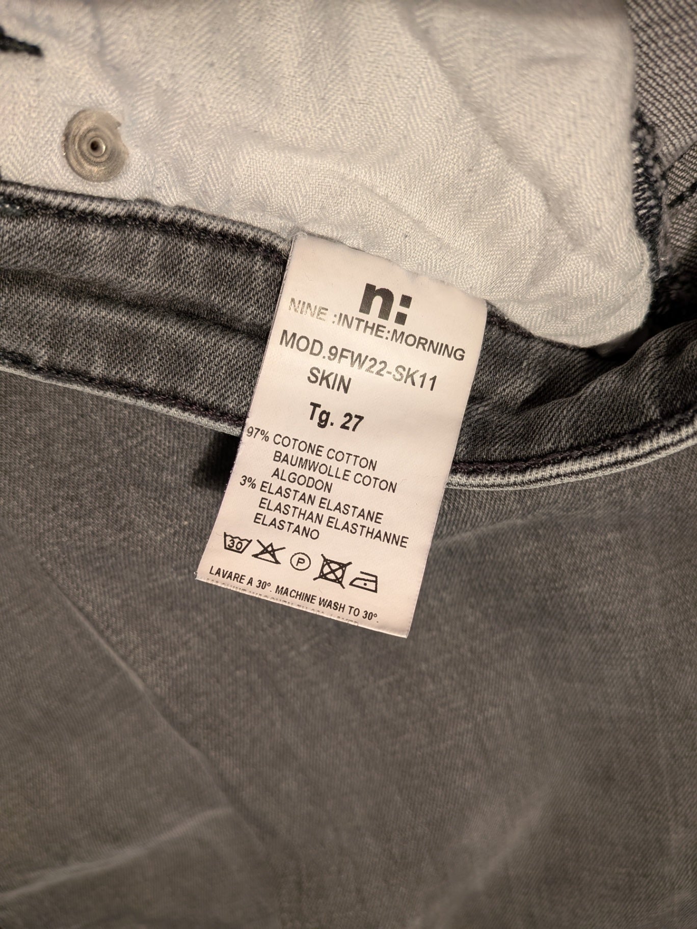 Nine in the Morning Jeans 27 Dark Gray