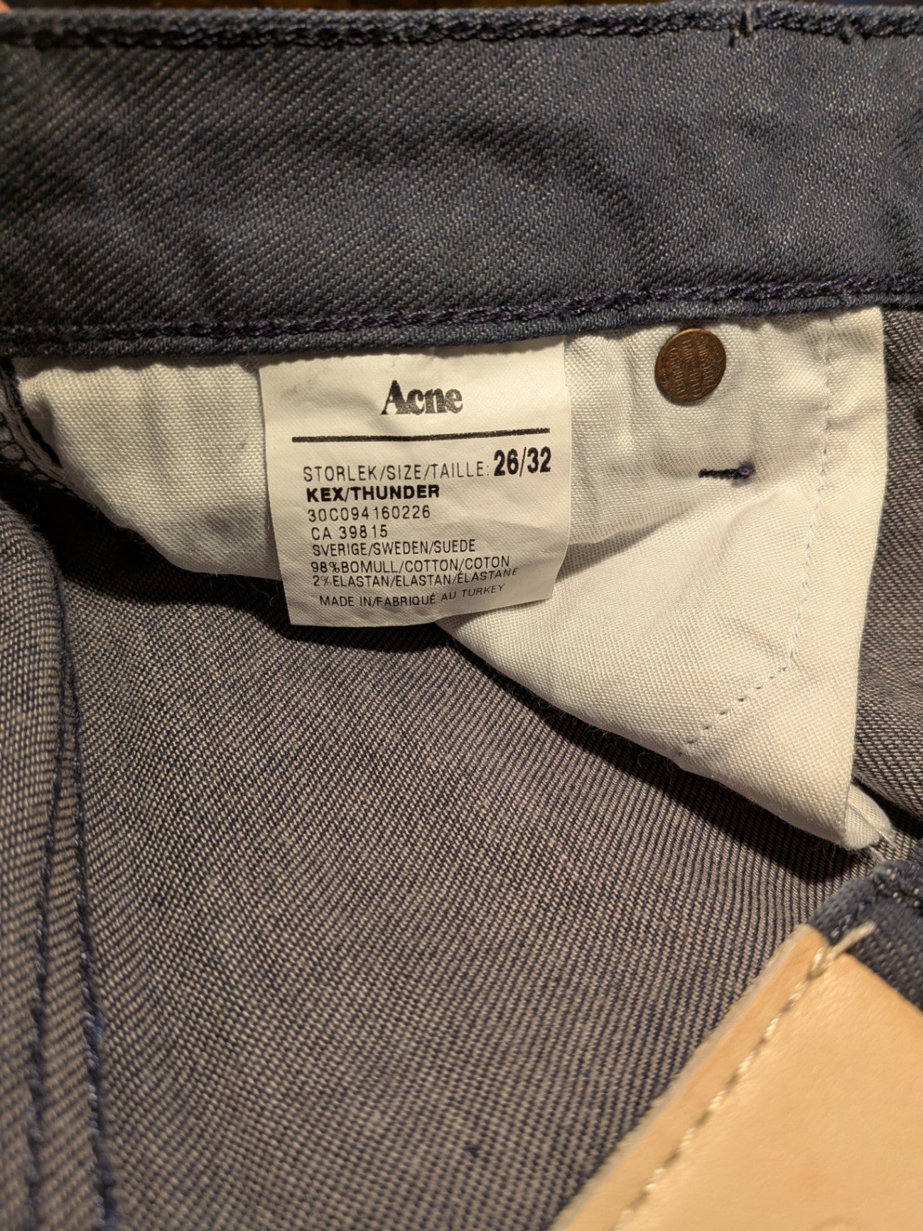 Acne Jeans 26/32 Black