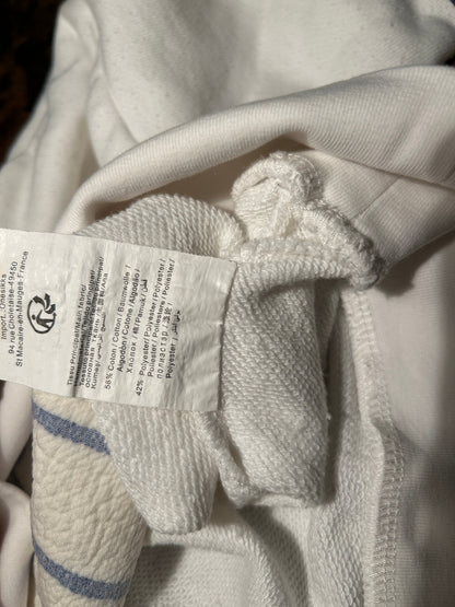 IKKS Sweatshirt XXS White with navy blue and beige accents