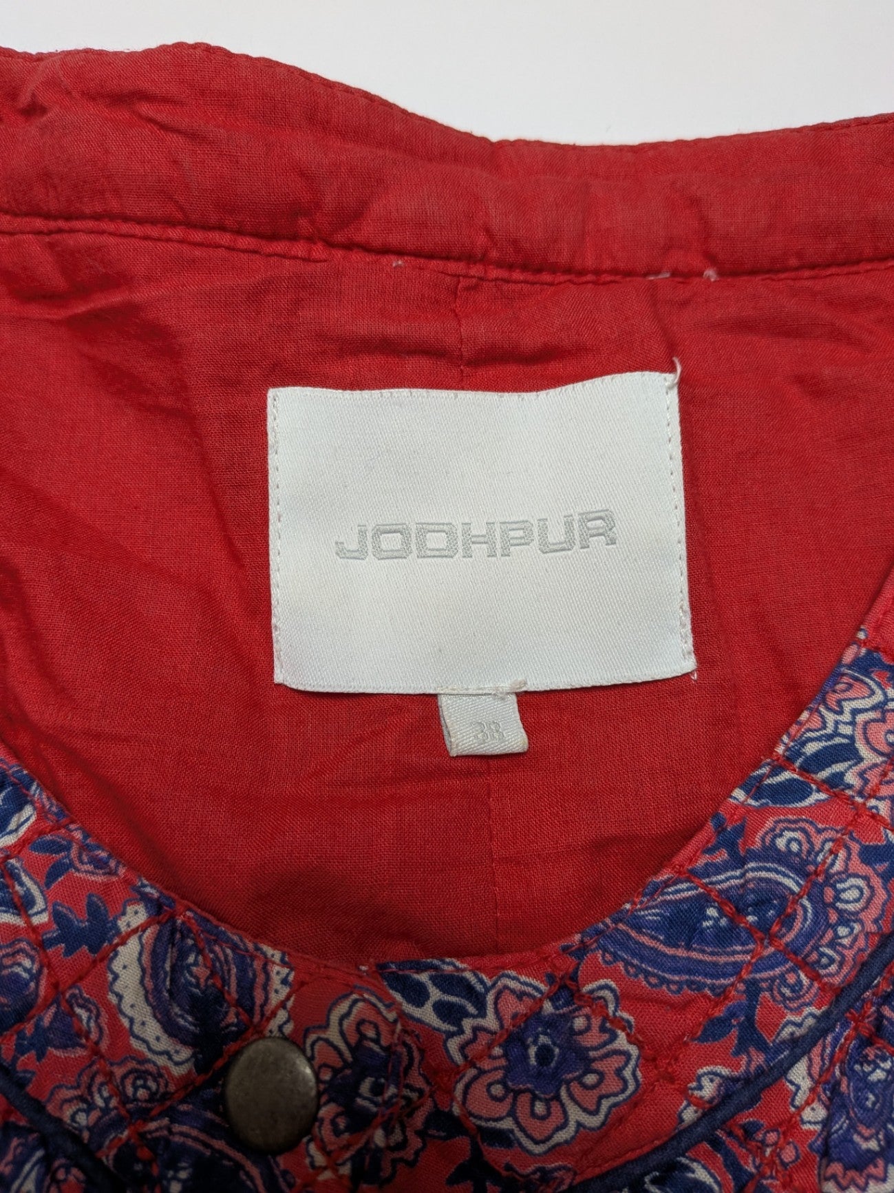 JODPHUR Blazer 38 Red with multicolor paisley pattern