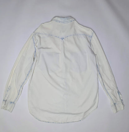 H&M Shirt 40 Off-white/Light washed