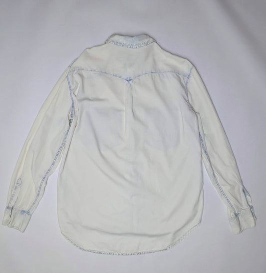 H&M Shirt 40 Off-white/Light washed