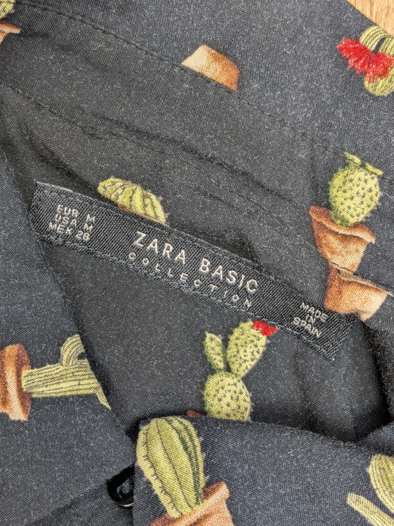 ZARA BASIC Shirt M Black