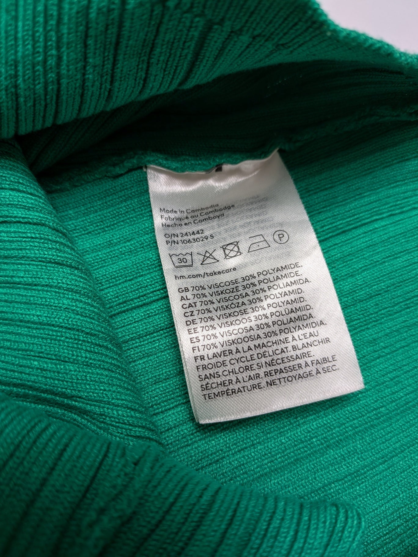 H&M Camisole S Green