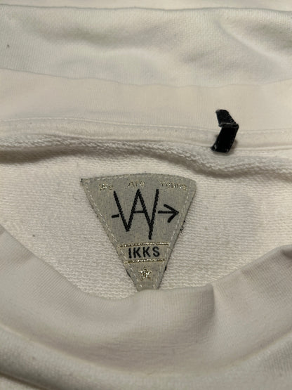 IKKS Sweatshirt XXS White with navy blue and beige accents