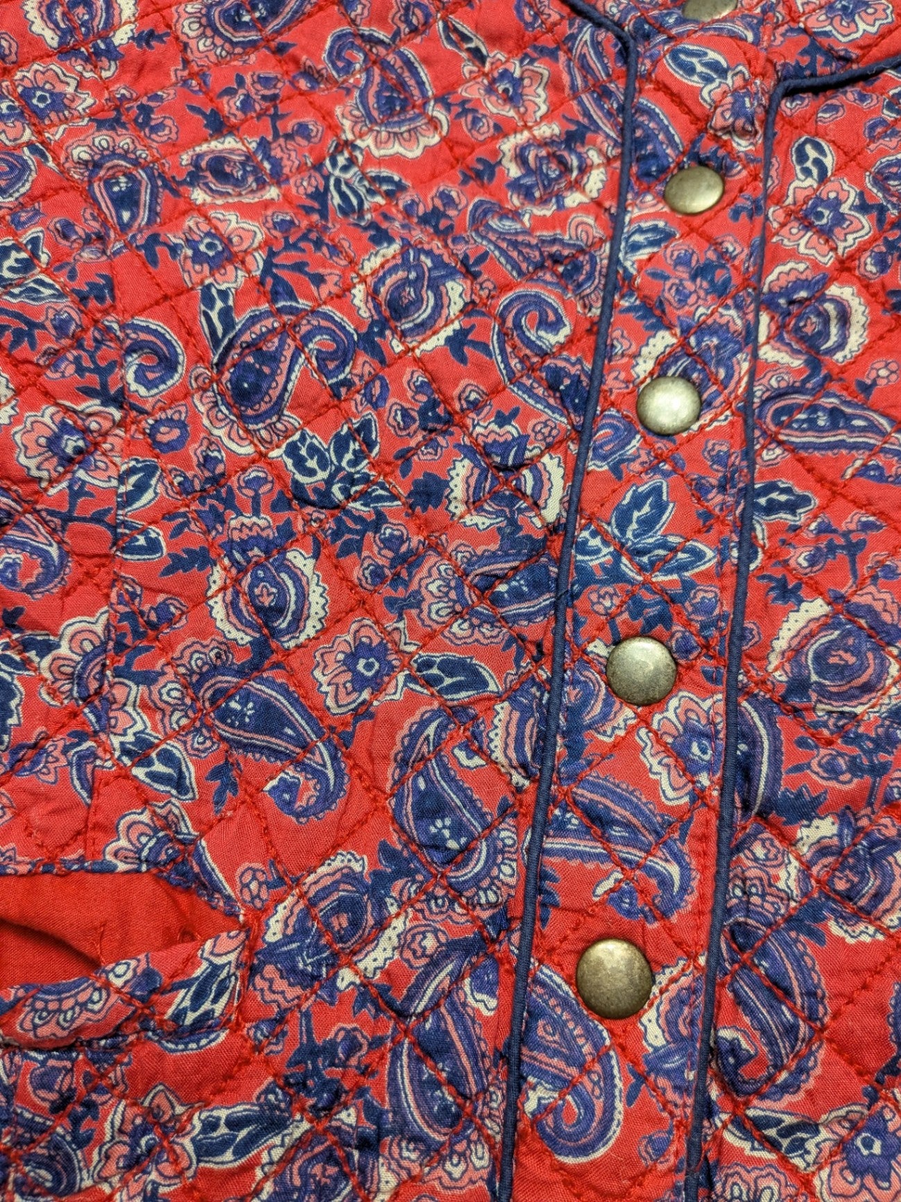 JODPHUR Blazer 38 Red with multicolor paisley pattern
