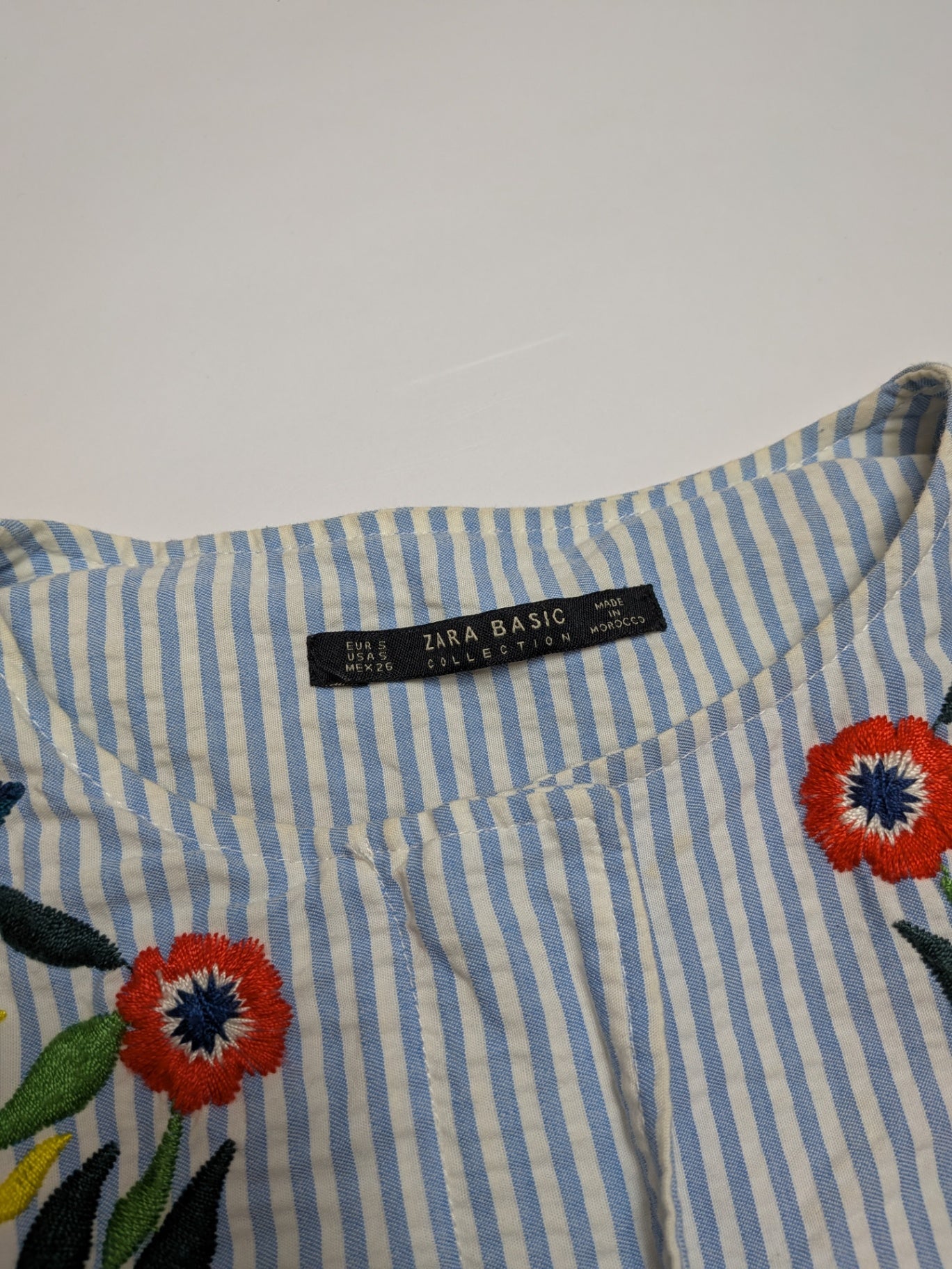 Zara Basic Jacket S Light blue and white