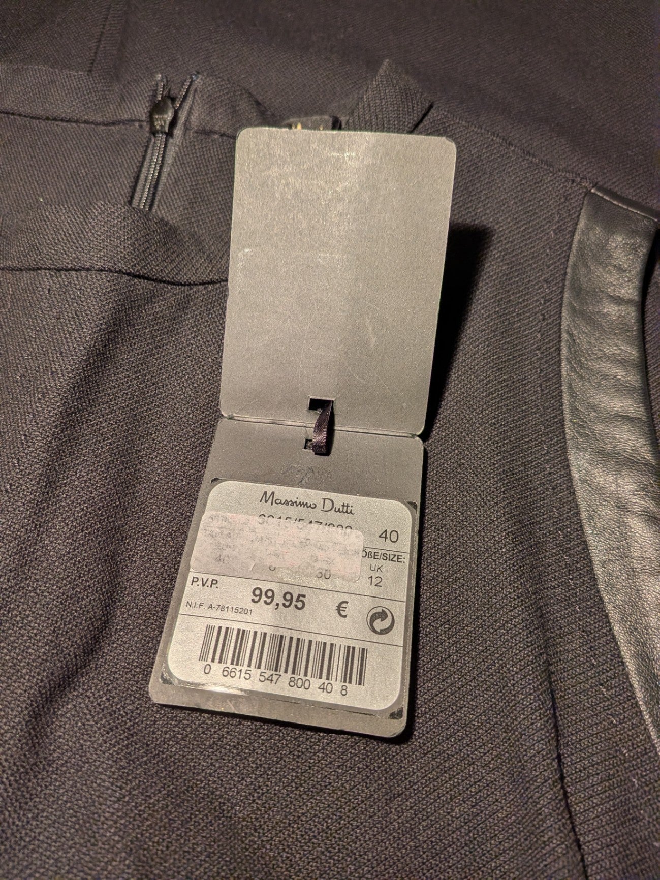 Massimo Dutti Dress 40 Black